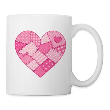 Patchwork Heart in Pink Quilt - Mug - white - Right