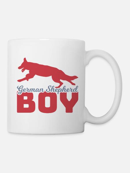 Schäferhund Junge - Tasse - Weiß