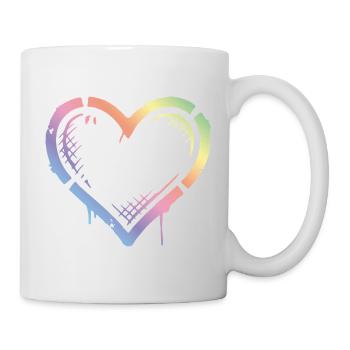 Heart Colorful Vintage - Mug - white - Right