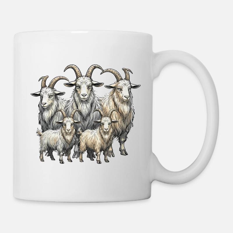 Ziegenherde - Tasse - Weiß
