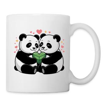 Panda couples in love - Mug - white - Right