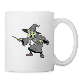 Witch With Wooden Twig Wand  - Mug - white - Right
