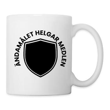 Schildemblem in Schwarz – minimalistisch - Tasse - Weiß - Rechts
