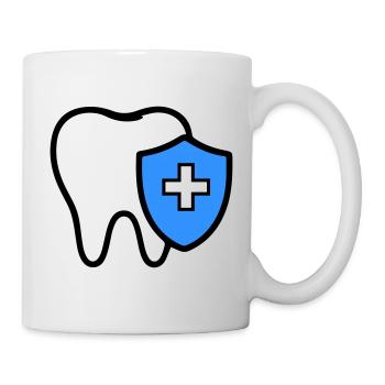 Zahn Symbol Zahnarzt - Tasse - Weiß - Rechts
