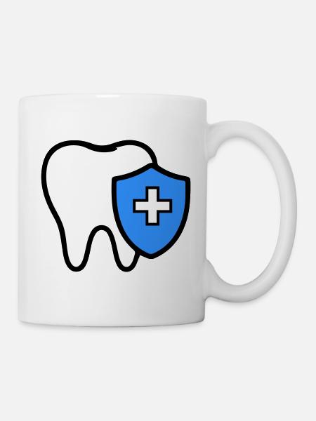 Zahn Symbol Zahnarzt - Tasse - Weiß