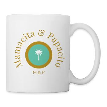 Tropenpalmenwappen Logo M&P - Tasse - Weiß - Rechts