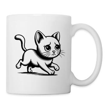 Chat coureur Chat coureur Bébé chaton coureur - Mug blanc - blanc - Droite