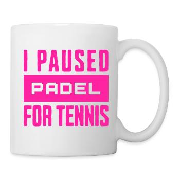 Tennis & Padel Hoodie, Bag for Tennis Players - Mug - white - Right