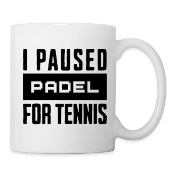 Tennis & Padel Hoodie, Shirt for Tennis Players - Mug - white - Right