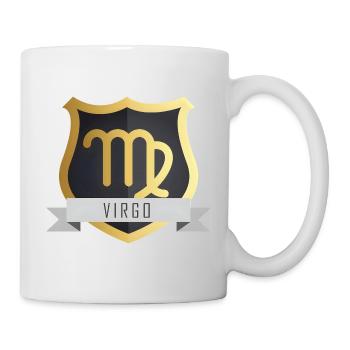 Signe du zodiaque Armoiries de la Vierge Design de la Vierge - Mug blanc - blanc - Droite