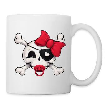 Süßer Baby-Piraten-Totenkopf - Tasse - Weiß - Rechts