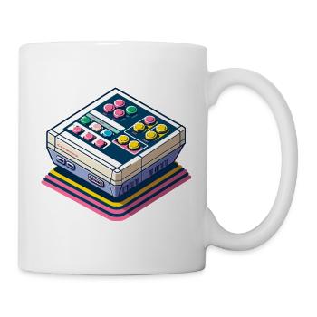 Retro Spielkonsole Pixelkunst - Tasse - Weiß - Rechts