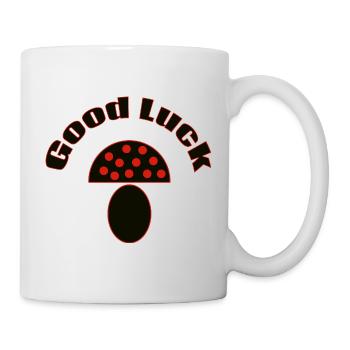 Good Luck Mushroom Minimal Icon Design - Mug - white - Right