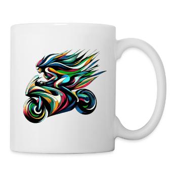 Colorful Flow Moto Illustration - Tasse - Weiß - Rechts