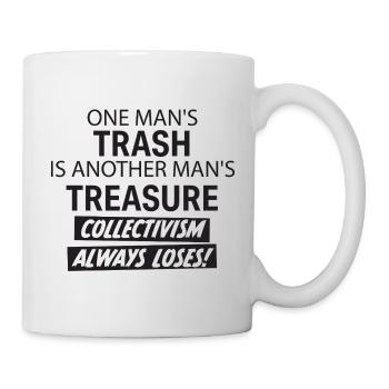 Individual Triumphs Over Collectivism Saying - Mug - white - Right