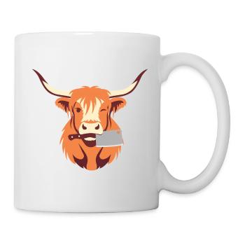 Vache à hache - Mug blanc - blanc - Droite