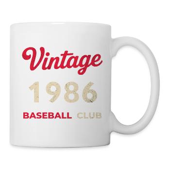 Vintage 1986 – Baseball Club Retro Birth Year - Mug - white - Right
