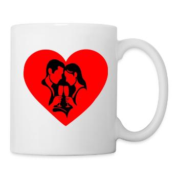 Valentine Silhouette - Mug - white - Right