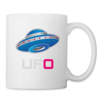 Futuristisches Neon-UFO - Tasse - Weiß - Rechts