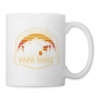 Papa Bear Das einzige einzigartige authentische Geschenk - Tasse - Weiß - Rechts