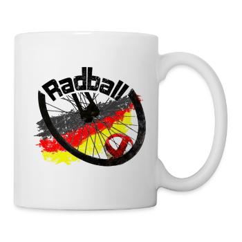 Radball, Radballer, Hallenradsport - Tasse - Weiß - Rechts