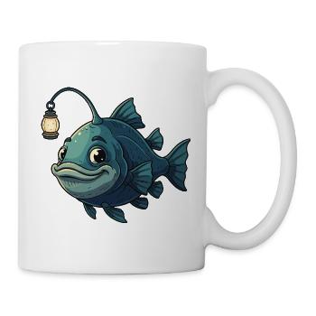 Leuchtfisch mit Laterne - Tasse - Weiß - Rechts
