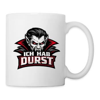 Ich Hab Durst - Dark Humor Vampir Motiv - Tasse - Weiß - Rechts