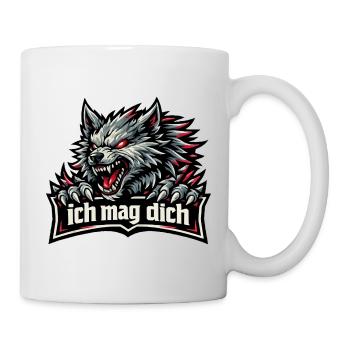 Fenriswolf Spruch – Ich mag dich - Tasse - Weiß - Rechts