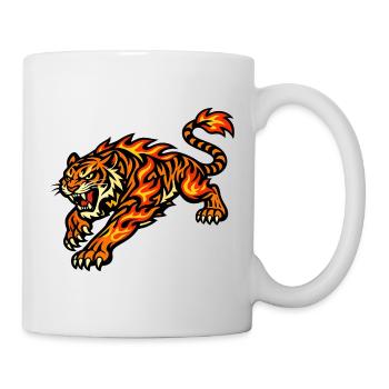 Fire Tiger – Animal of Flames - Mug - white - Right