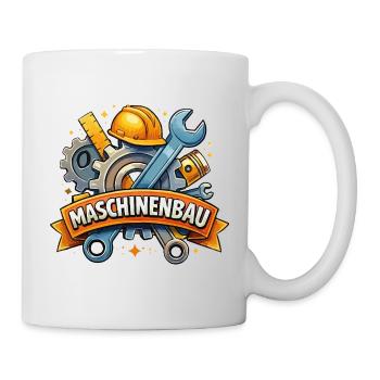 Mechanical engineering: gears and tools - Mug - white - Right