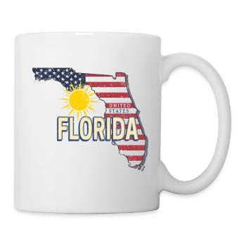 Florida Vereinigte Staaten Vintage USA Souvenir - Tasse - Weiß - Rechts