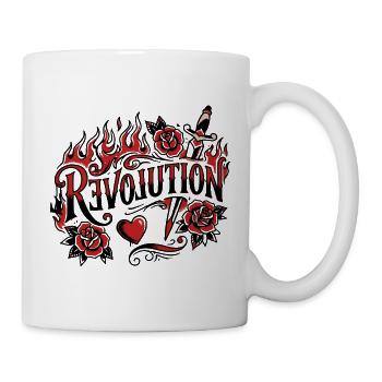 Diversité & Inclusion, Hoodie Révolutionnaire, Tasse - Mug blanc - blanc - Droite