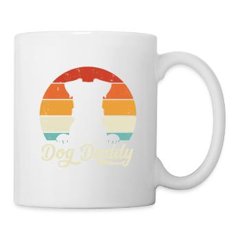 Retro Dog Daddy Vintage Sunset Funny Pet Dad - Mug - white - Right