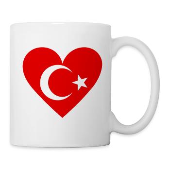 Heart with Turkish flag - Mug - white - Right