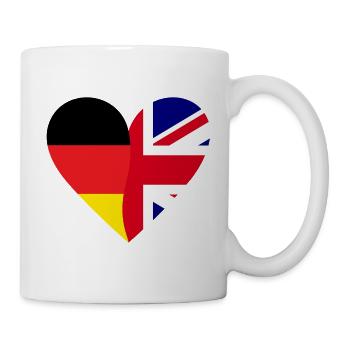 Germany Great Britain Heart - Tasse - Weiß - Rechts