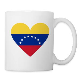 Venezuela Herz Flagge Design - Tasse - Weiß - Rechts