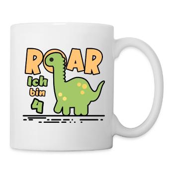4th Birthday Dinosaur - Mug - white - Right