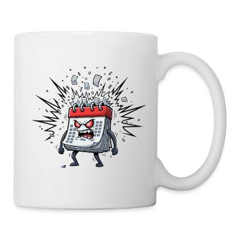 Chaos de calendrier déchaîné - Mug blanc - blanc - Droite
