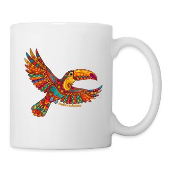 Kolumbianischer Kaleidoskop Tukan - Tasse - Weiß - Rechts