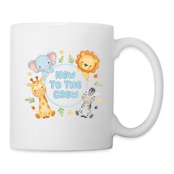 Baby Newborn Safari Animals New To The Crew - Mug - white - Right