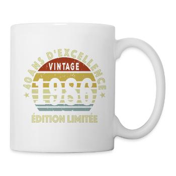 40 Jahre Geburtstagshumor – Geschenk 1986 - Tasse - Weiß - Rechts
