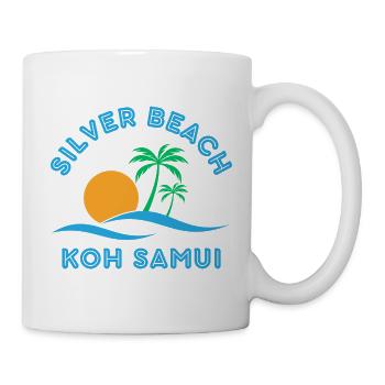 Silver Beach Koh Samui Sonnenuntergang - Tasse - Weiß - Rechts