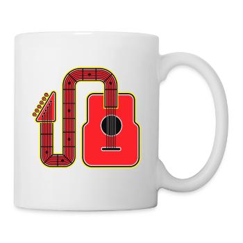 Rote Abstract Shape Gitarre - Tasse - Weiß - Rechts