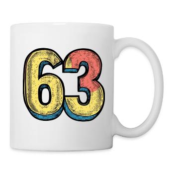 63 chiffres colorés - Mug blanc - blanc - Droite