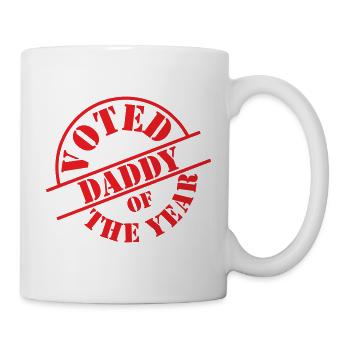 Zum Vater des Jahres gewählt – Vatertag - Tasse - Weiß - Rechts