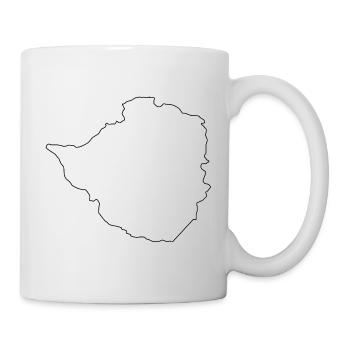 Carte de contour du Zimbabwe - Mug blanc - blanc - Droite