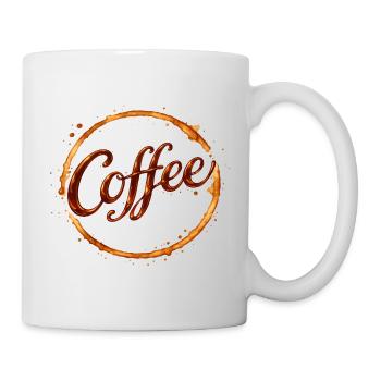 Coffee Tassen Abdruck Illustration - Tasse - Weiß - Rechts