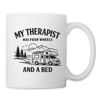 Mon thérapeute a quatre roues | Camper Outdoor - Mug blanc - blanc - Droite