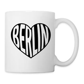 Berlin Herz Typo - Tasse - Weiß - Rechts