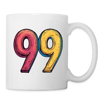 99 Nombre Coloré - Mug blanc - blanc - Droite